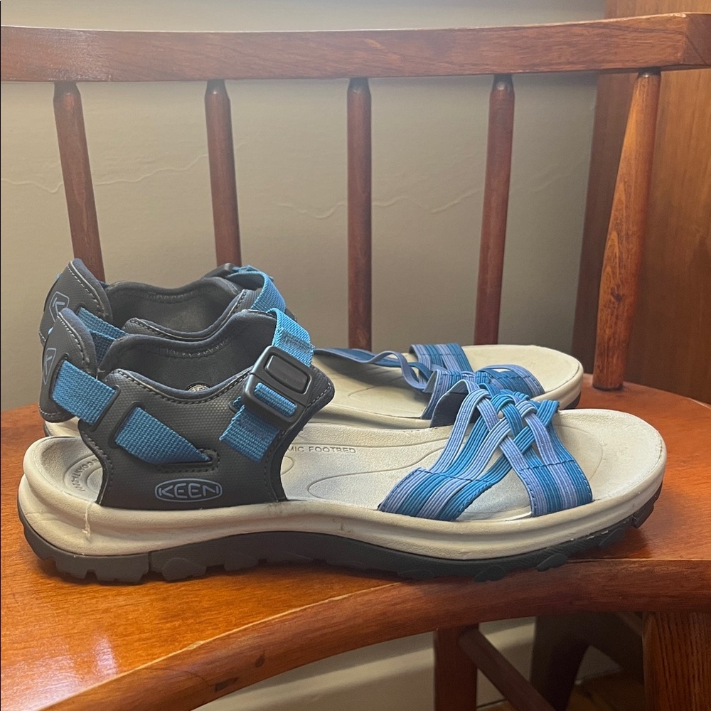 KEEN Women's Terradora II Strappy Open Toe Sandals in Navy/Mykonos Blue Size 8 - Picture 6 of 13